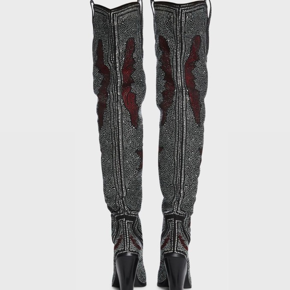 Azalea Wang Jolee Rhinestone Boots - Picture 2 of 11